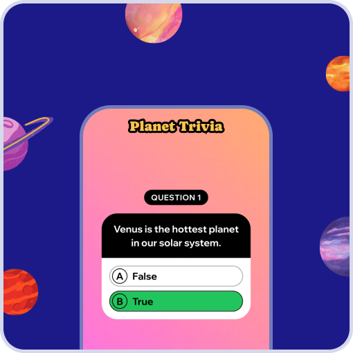 Screenshot of Typito's AI quiz video generator interface